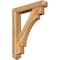 Ekena Millwork Merced Arts and Crafts Rough Sawn Bracket w/ Offset Brace, Western Red Cedar, 6"W x 32"D x 40"H BKT0604X32X40MRC03RWR - alternate 1